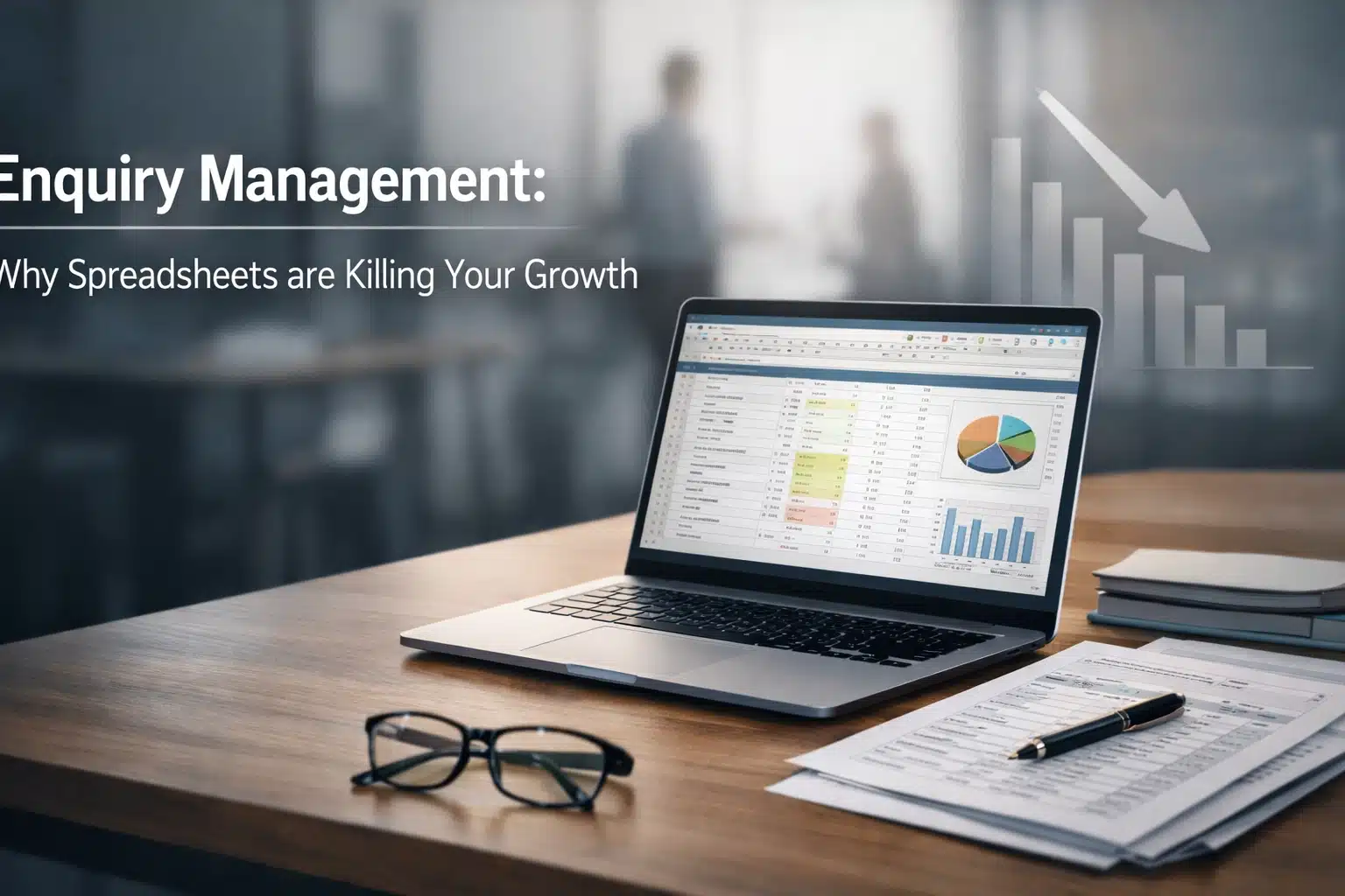 Laptop displaying data analysis and charts