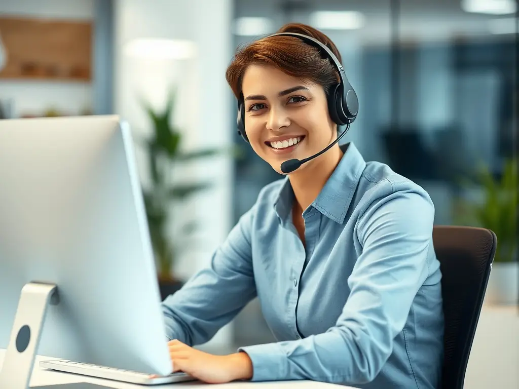 A customer service representative efficiently managing and responding to customer inquiries via various channels, ensuring prompt and effective communication.