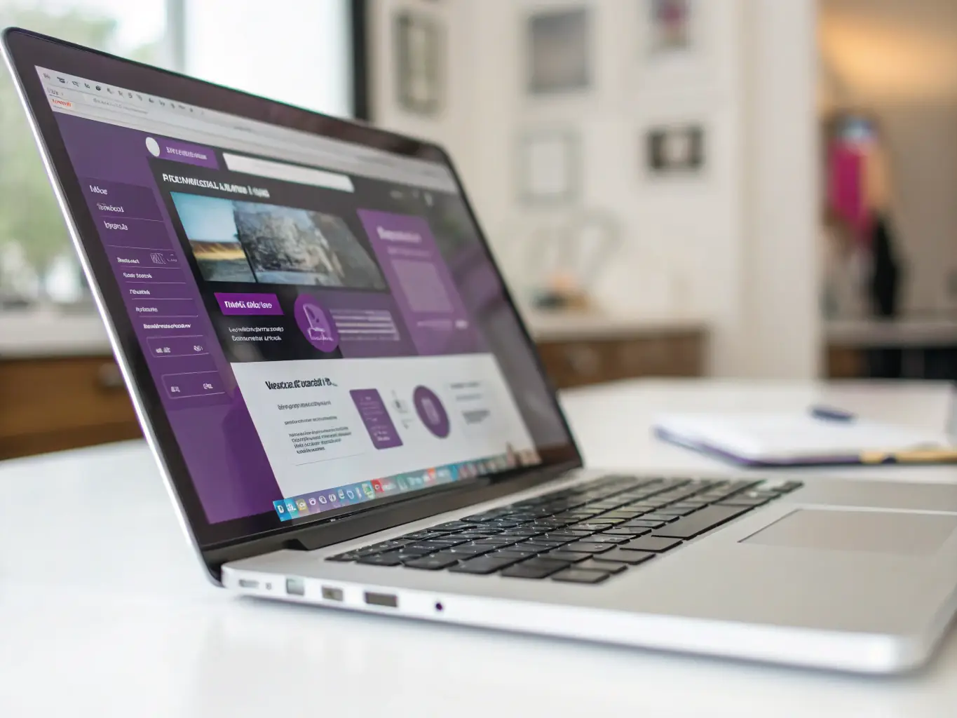 A modern laptop displaying a sleek, mobile-responsive website on the screen, representing Every Enquiry's website development service.